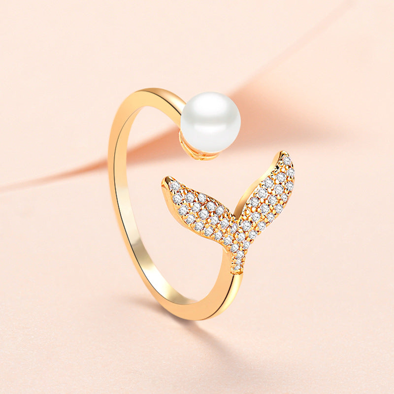 Mermaid Tail Pearl Ring