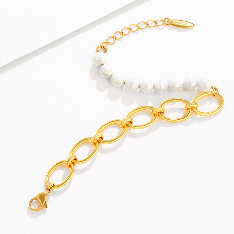 24k Pearl Stitching Bracelet