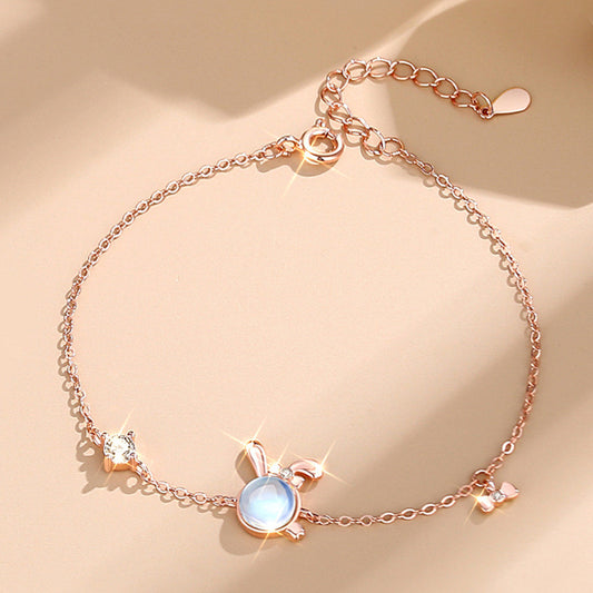 Moonstone Rabbit Bracelet