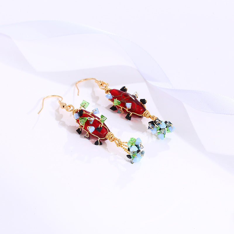 18K Bohemian Handwoven Earrings