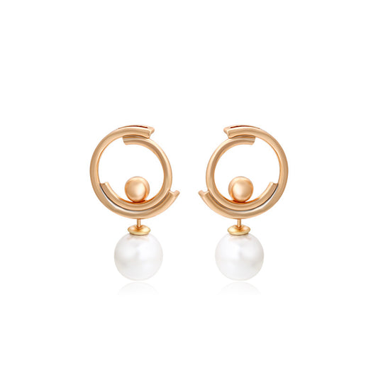 18K 2 in 1 Disassemble Pearl Earrings