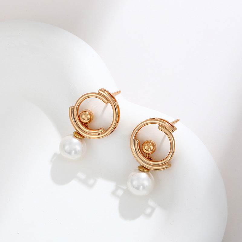 18K 2 in 1 Disassemble Pearl Earrings