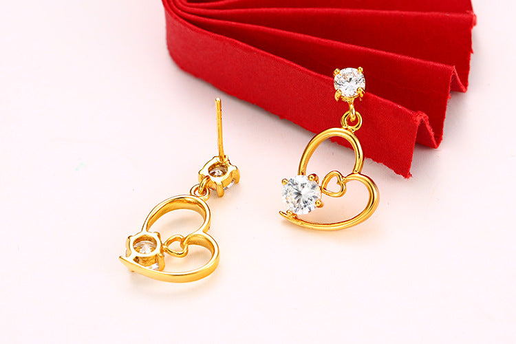 24k Heart Earrings