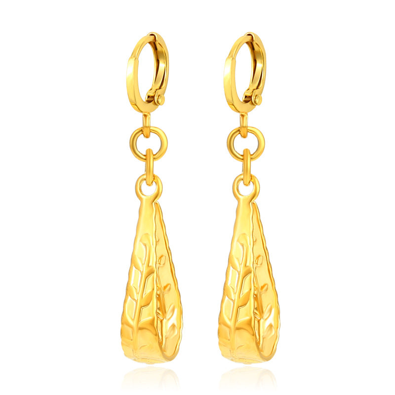 24k Leaves Earrings