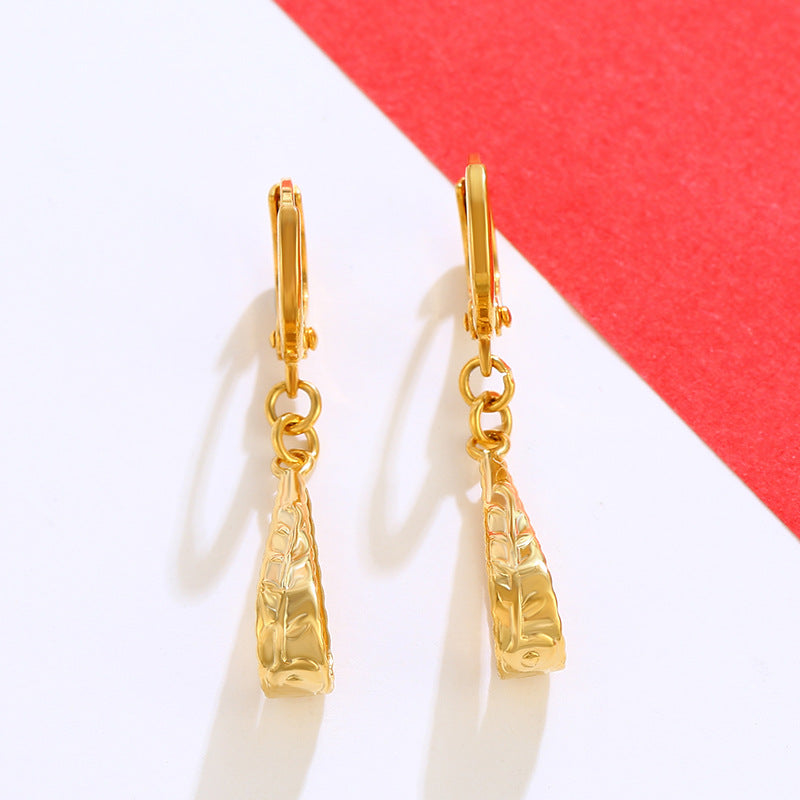 24k Leaves Earrings