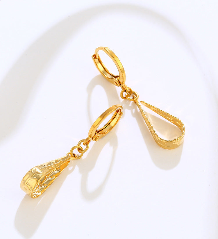 24k Leaves Earrings