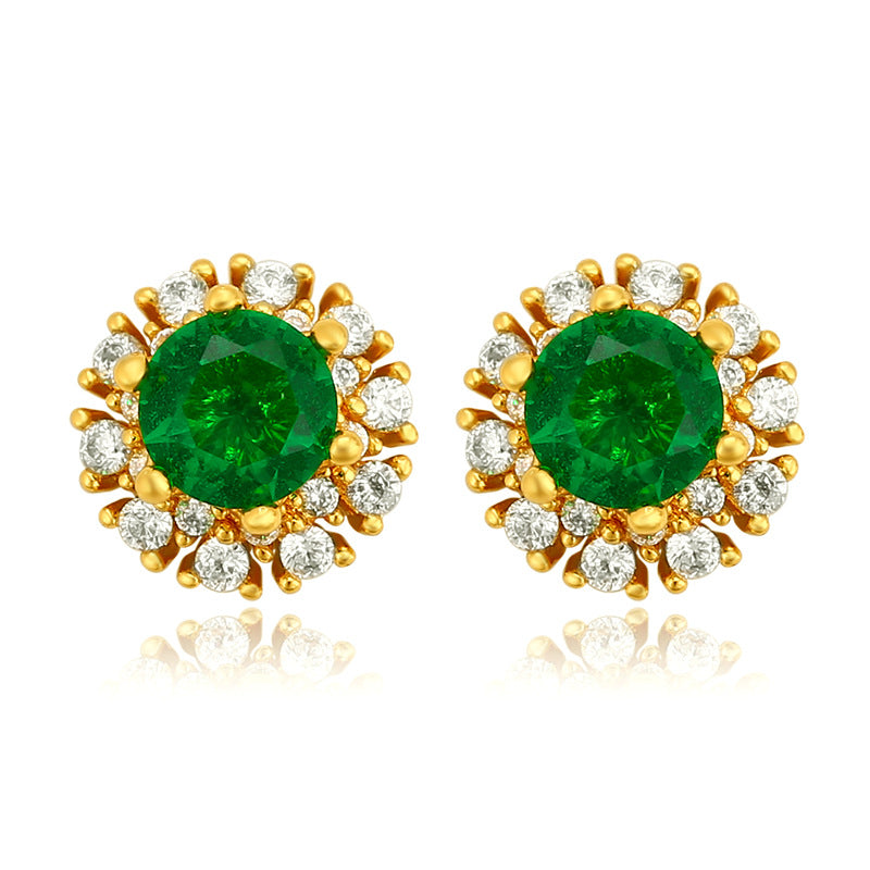 24k 2 in 1 Disassemble Zircon Earrings