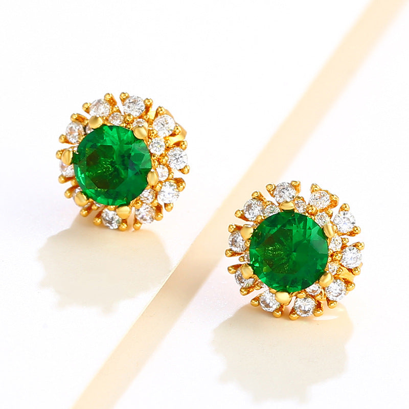 24k 2 in 1 Disassemble Zircon Earrings