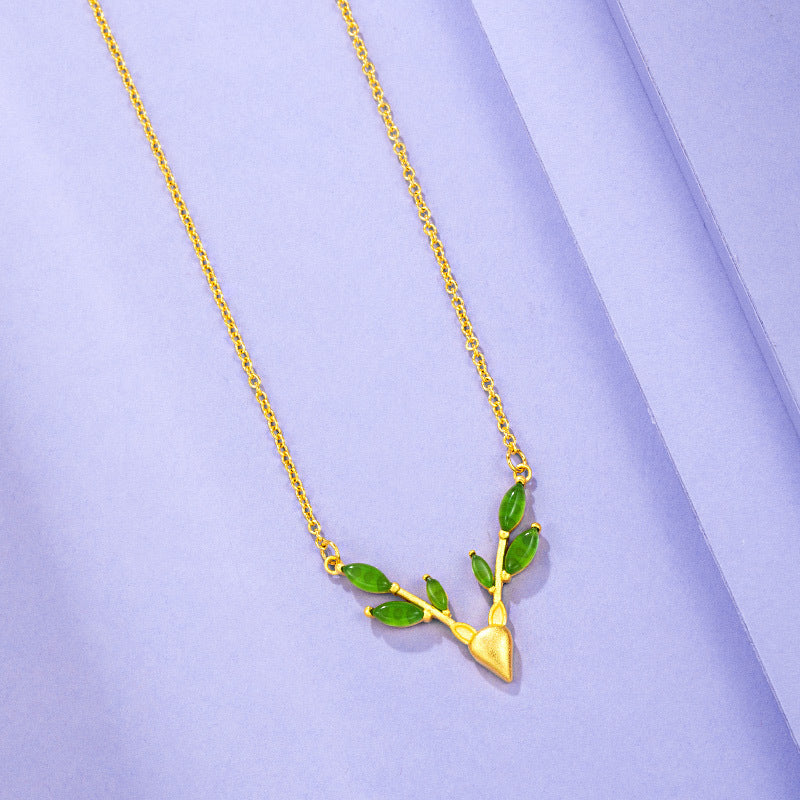 24k Antlers Necklace