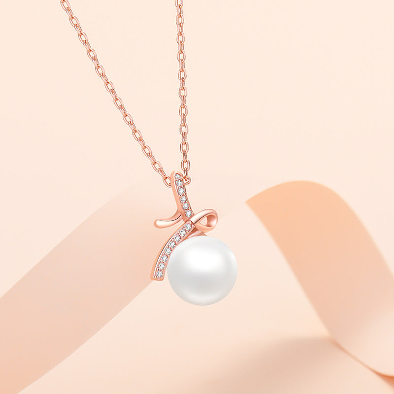 Bow Tie Pearl Necklace