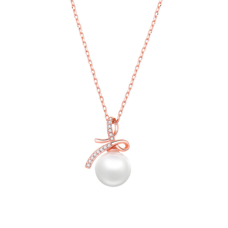 Bow Tie Pearl Necklace