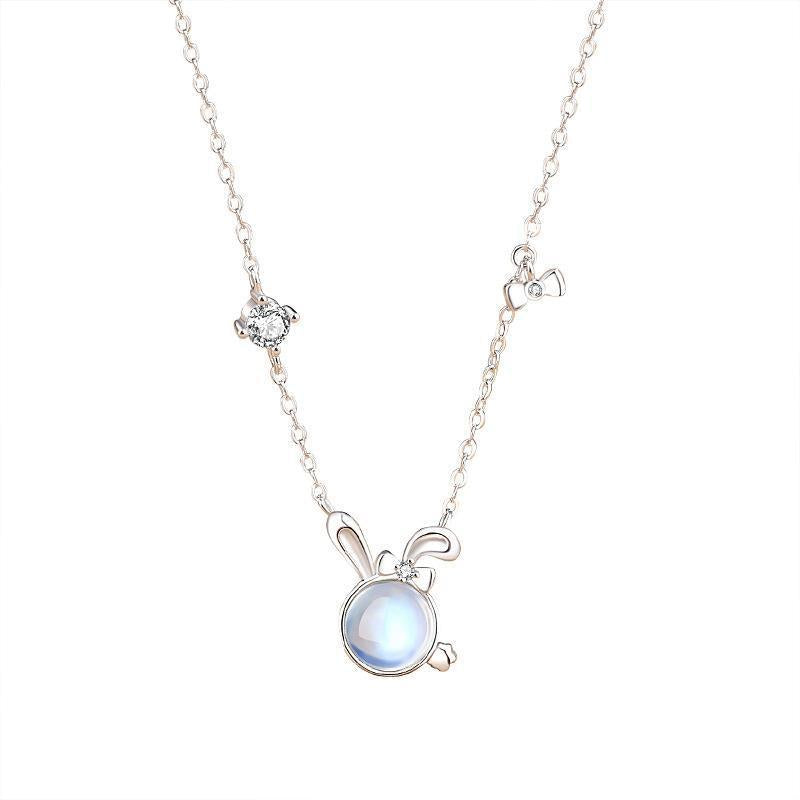 Moonstone Rabbit Necklace