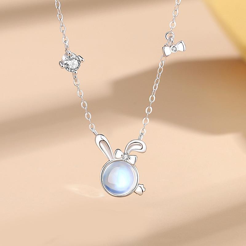 Moonstone Rabbit Necklace