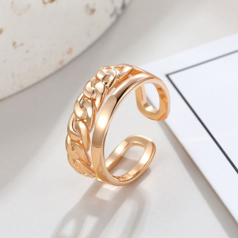 18k Chain Hollow Ring