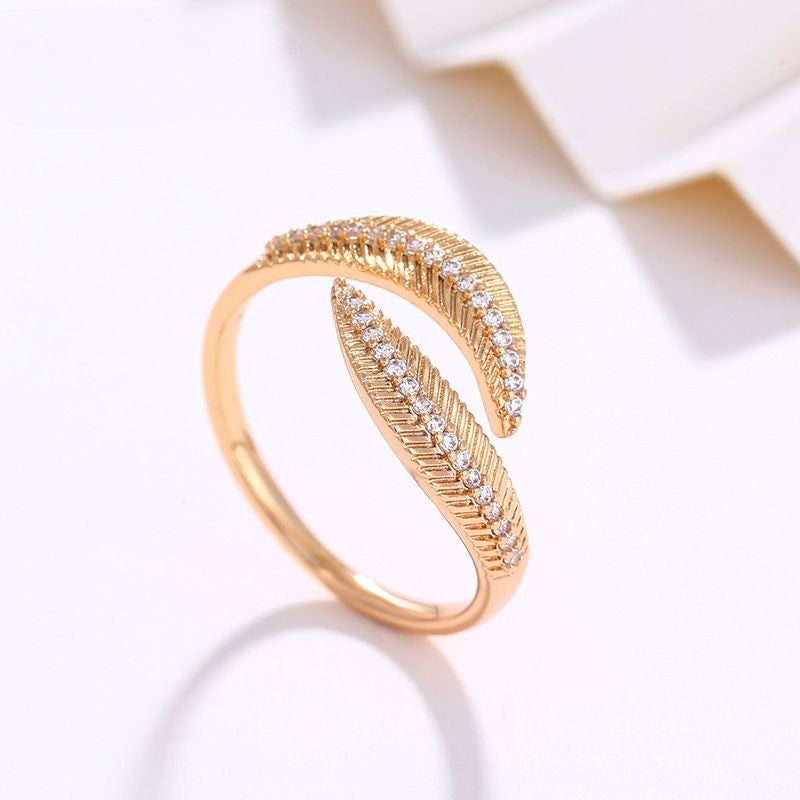 18k Leave Ring