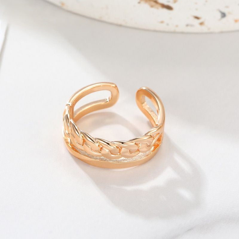 18k Chain Hollow Ring